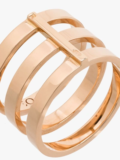 Shop Repossi 18k Rose Gold Berbere Triple Row Ring In Pink