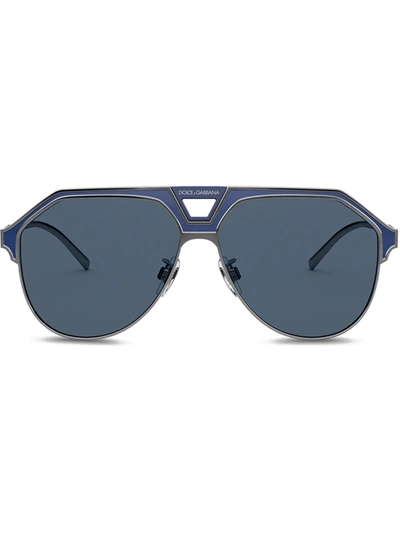 Shop Dolce & Gabbana Miami Sunglasses In Blue