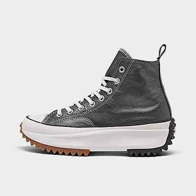 Shop Converse Women's Run Star Hike Leather Platform High Top Sneaker Boots In Black