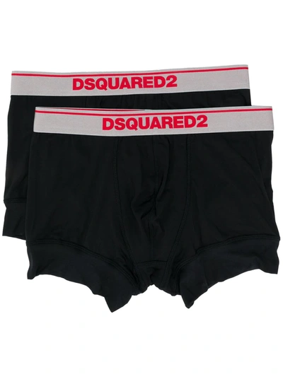 Shop Dsquared2 Logo Boxers Two-pack In Black
