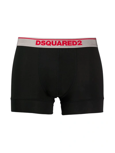 Dsquared2 2 Pieces Of Logo Boxer Underwear In Black