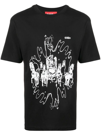 Shop 032c Hand X-ray Print T-shirt In Black