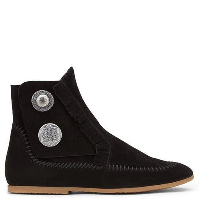 Shop Giuseppe Zanotti - Calfskin Leather Boot Seattle In Black