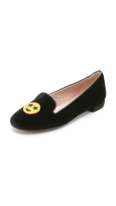 Shop Chiara Ferragni I Feel Smoking Slippers In Black