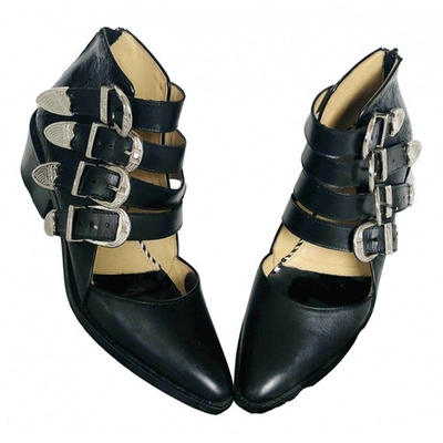 Pre-owned Toga Black Leather Ankle Boots