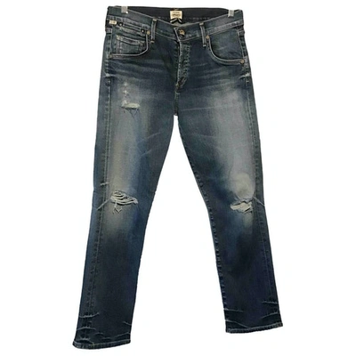 Pre-owned Citizens Of Humanity Straight Jeans In Blue