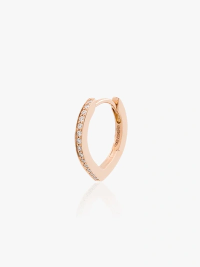 Shop Repossi 18k Rose Gold Antifer Diamond Earring In Pink