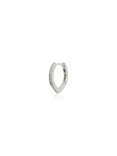 Shop Repossi 18k White Gold Antifer Diamond Earring In Silver