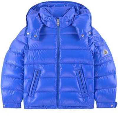 Shop Moncler Blue Maya Puffer Jacket