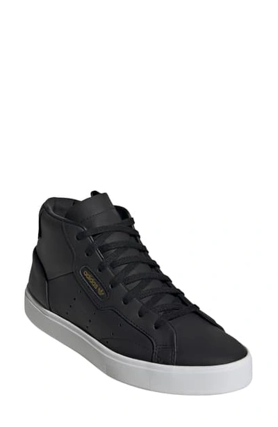 Shop Adidas Originals Sleek Mid Sneaker In Core Black/ Crystal White