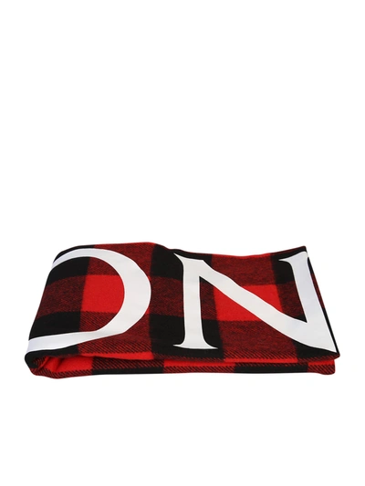 Shop Moncler Branded Scarf In Red