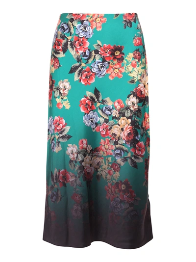 Shop Alice And Olivia Polyester Skirt In Dark Multi