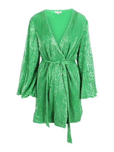 Shop Jovonna London Theodorella Polyester Dress In Green