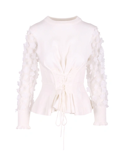 Shop Jovonna London Jen2 Viscose Sweater In White