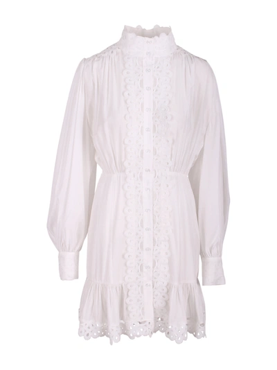 Shop Jovonna London Leone Viscose Dress In White