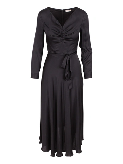 Shop Jovonna London Modernista Viscose Dress In Black