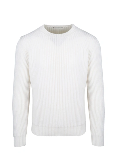 Shop Kangra Ribbed Sweater In White