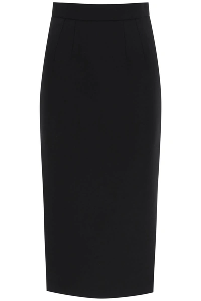 Shop Dolce & Gabbana Pencil Midi Skirt In Nero (black)