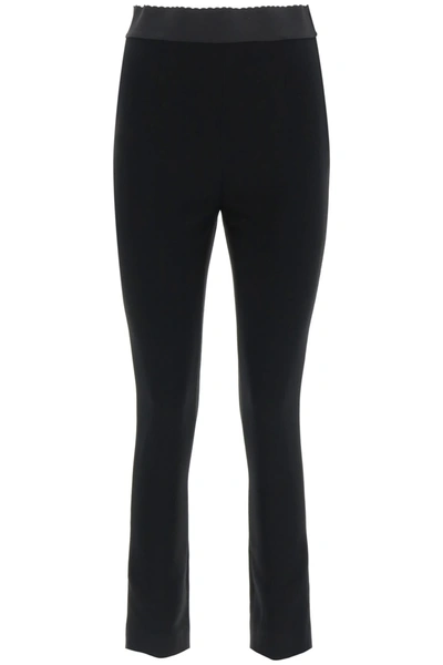 Shop Dolce & Gabbana Basic Cady Pants In Nero (black)