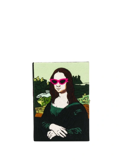 Shop Olympia Le-tan Monalisa Book-clutch In Black