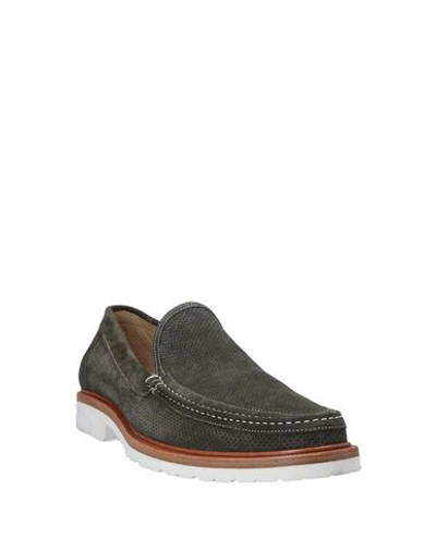 Shop A.testoni Loafers In Military Green