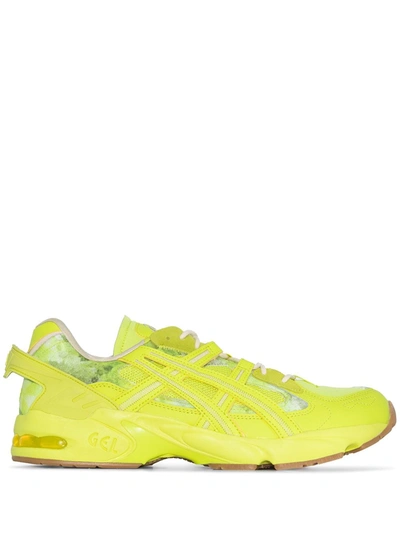 Shop Asics Recon Kayano 5 Low Top Leather Sneakers In Yellow