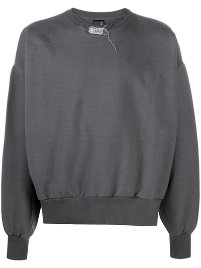 Shop Val Kristopher Oversized Jersey Sweatshirt In Grey