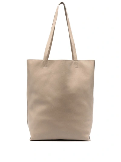 Shop Apc Leather Tote Bag In Neutrals