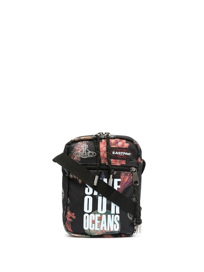 Shop Eastpak Vivienne Westwood 'save Our Oceans' Collaboration Messenger Bag In Black