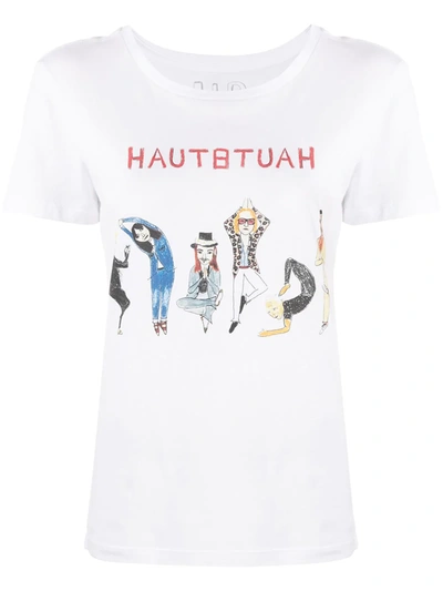 Shop Unfortunate Portrait Haute Yoga-print Cotton T-shirt In White