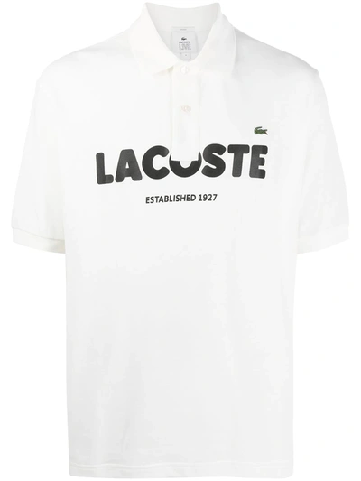 Shop Lacoste Live Logo-print Polo Shirt In White