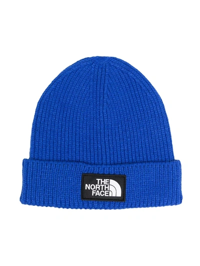Shop The North Face Logo-patch Beanie In Blue