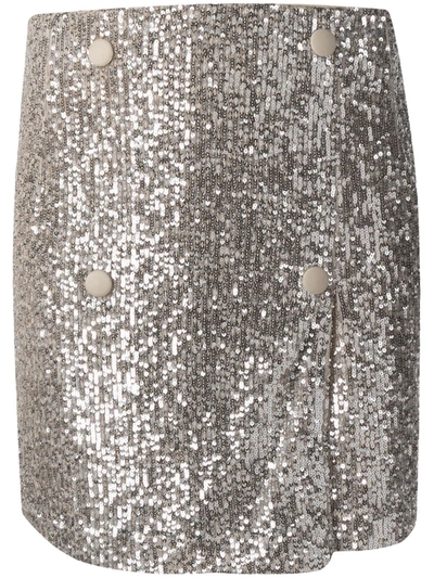 Shop Rotate Birger Christensen London Mini Skirt In Silver