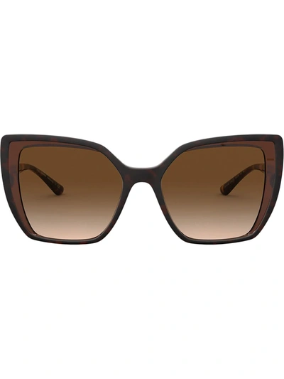 Shop Dolce & Gabbana Oversize-frame Sunglasses In Brown
