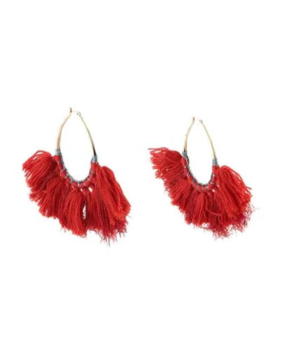 Shop Missoni Earrings In Brick Red
