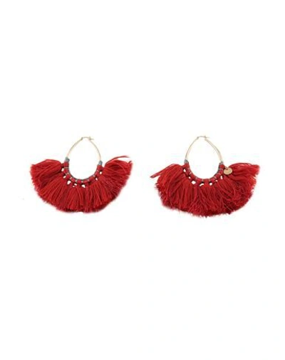 Shop Missoni Earrings In Brick Red