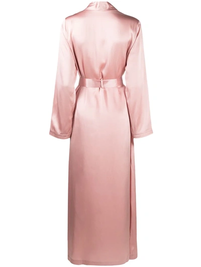 Shop La Perla Tie-waist Robe In Pink