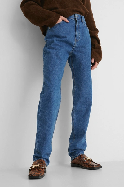Shop Na-kd Reborn Long Leg Slouchy Mom Jeans In Blue