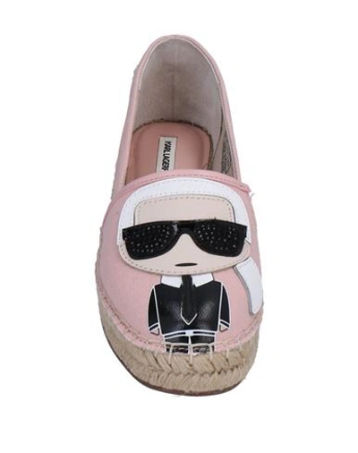 Shop Karl Lagerfeld Espadrilles In Pink