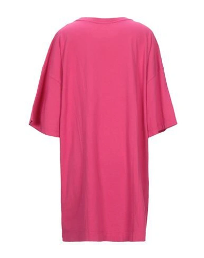 Shop Artica Arbox Artica-arbox Woman Mini Dress Fuchsia Size Xs/s Cotton, Elastane In Pink
