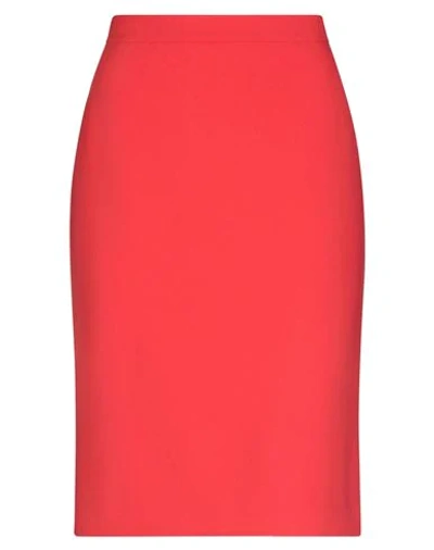 Shop Boutique Moschino Midi Skirts In Red