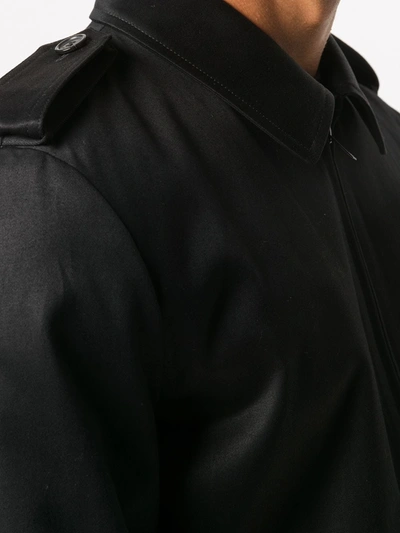 Shop Saint Laurent Wool Zip-up Jacket In Black