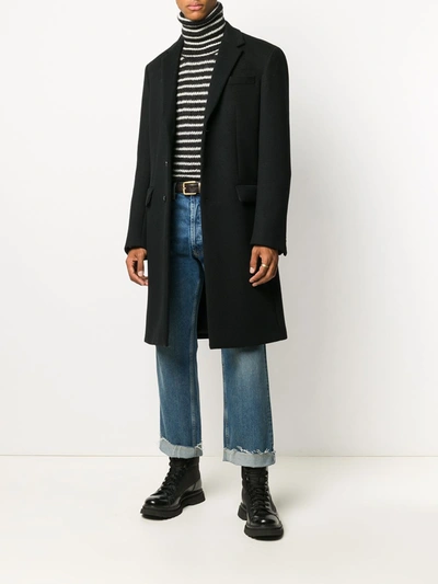 Shop Saint Laurent Stripe Jumper In Black