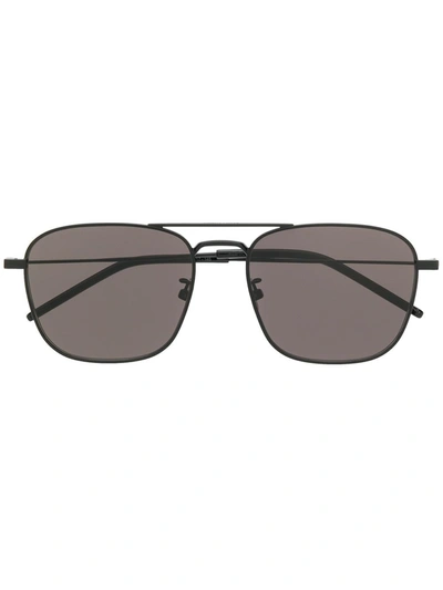 Shop Saint Laurent Sl 309 Sun Glasses In Black