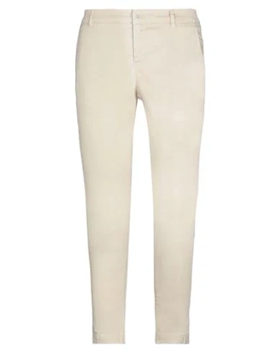 Shop Siviglia Woman Cropped Pants Beige Size 27 Cotton, Elastane