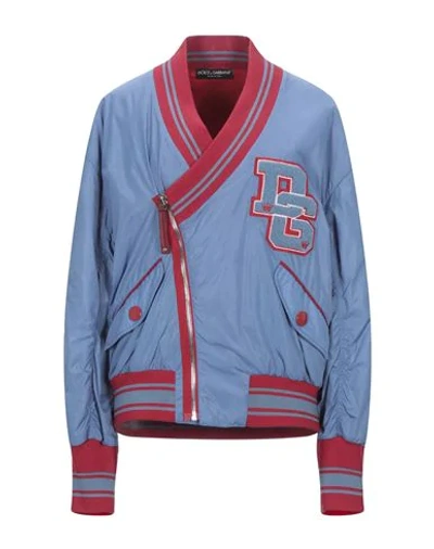 Shop Dolce & Gabbana Jackets In Pastel Blue