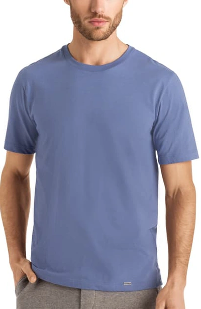 Shop Hanro Living Crewneck T-shirt In Clematis Blue