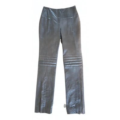 Pre-owned Givenchy Brown Leather Trousers