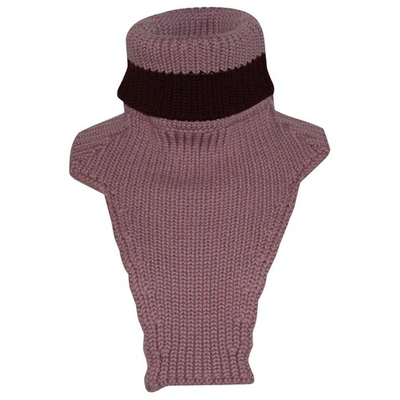 Pre-owned The Gigi Wool Scarf In Pink