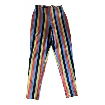 Pre-owned Jean Paul Gaultier Slim Pants In Multicolour